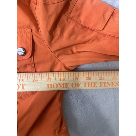 Lauren Ralph Lauren Women’s Medium Orange Utility Jacket Zip Snap Front - Picture 6 of 10